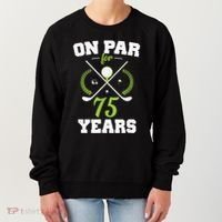 75 Years Old Happy 75th Birthday Present for Golfers Women's Sweatshirt thumb 0