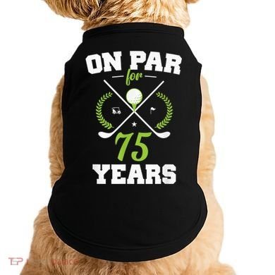 75 Years Old Happy 75th Birthday Present for Golfers Doggie Tank