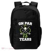 75 Years Old Happy 75th Birthday Present for Golfers Backpack thumb 0