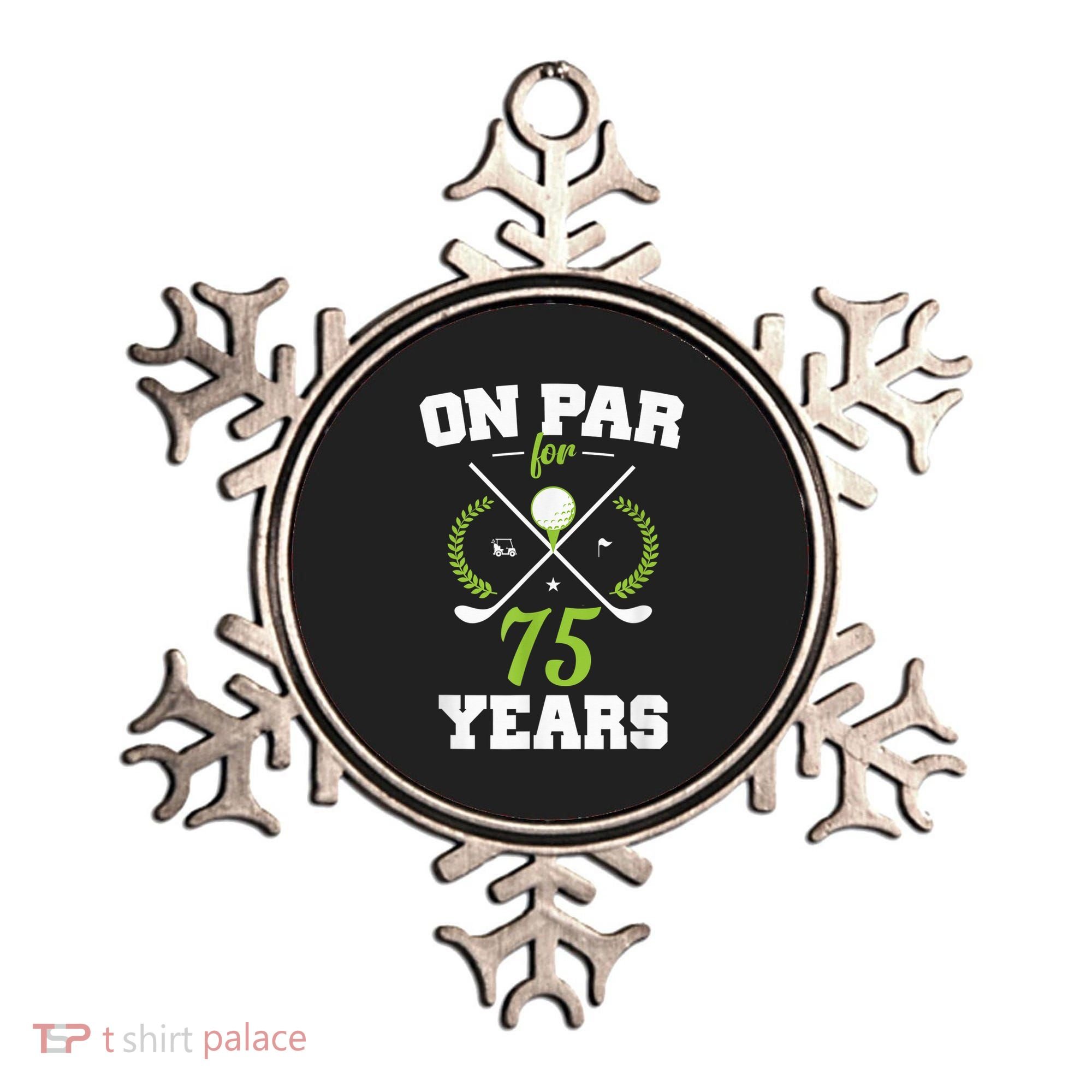 75 Years Old Happy 75th Birthday Present for Golfers Ornament