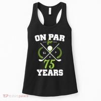 75 Years Old Happy 75th Birthday Present for Golfers Women's Tank Top thumb 0
