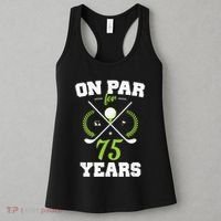 75 Years Old Happy 75th Birthday Present for Golfers Women's Tank Top thumb 3
