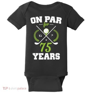 75 Years Old Happy 75th Birthday Present for Golfers Baby Bodysuit