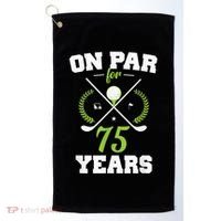 75 Years Old Happy 75th Birthday Present for Golfers Golf Towel thumb 0