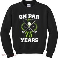 75 Years Old Happy 75th Birthday Present for Golfers Kids Sweatshirt thumb 0