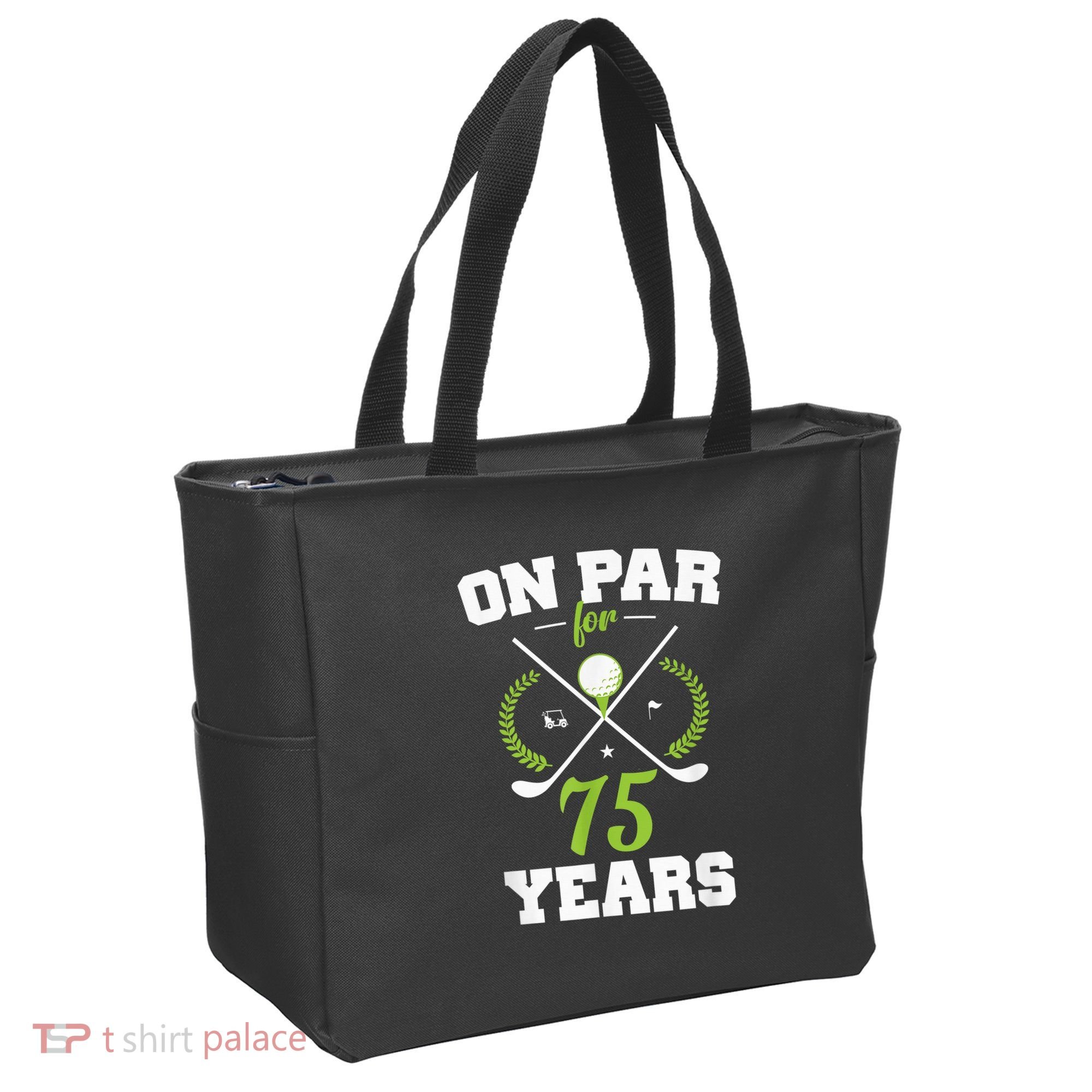 75 Years Old Happy 75th Birthday Present for Golfers Tote Bag