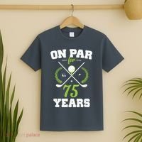 75 Years Old Happy 75th Birthday Present for Golfers T-Shirt thumb 2