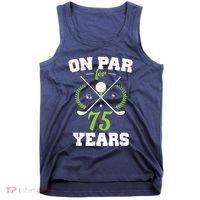 75 Years Old Happy 75th Birthday Present for Golfers Tank Top thumb 0