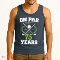75 Years Old Happy 75th Birthday Present for Golfers Tank Top thumb 3