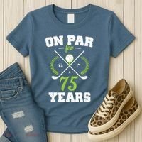 75 Years Old Happy 75th Birthday Present for Golfers Women's T-Shirt thumb 3
