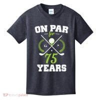 75 Years Old Happy 75th Birthday Present for Golfers Kids T-Shirt thumb 0