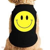 70s Yellow Smile Face Cute Happy Peace Smiling Face Doggie Tank thumb 0