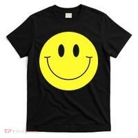 70s Yellow Smile Face Cute Happy Peace Smiling Face T-Shirt thumb 0