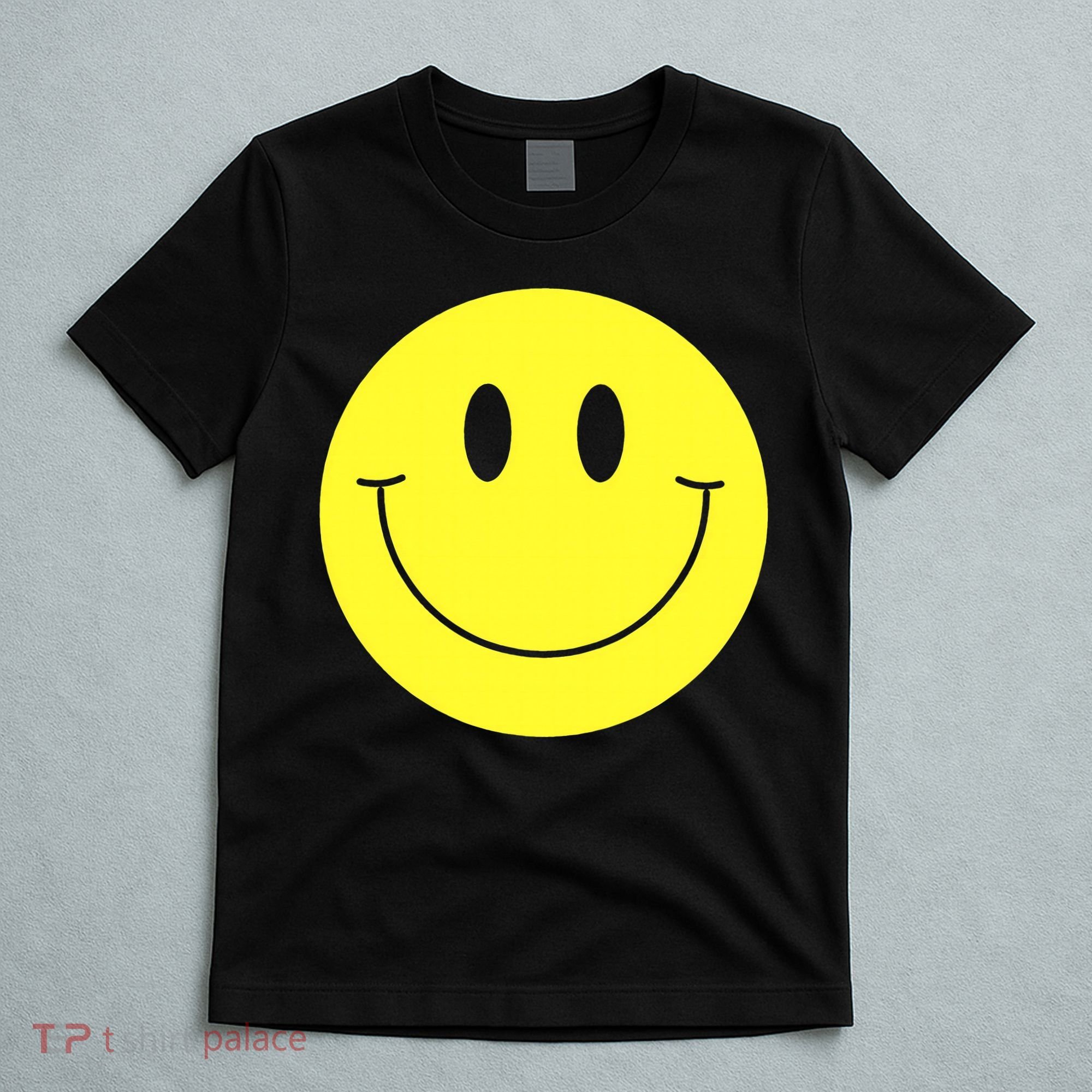 70s Yellow Smile Face Cute Happy Peace Smiling Face T-Shirt