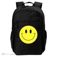 70s Yellow Smile Face Cute Happy Peace Smiling Face Backpack thumb 0