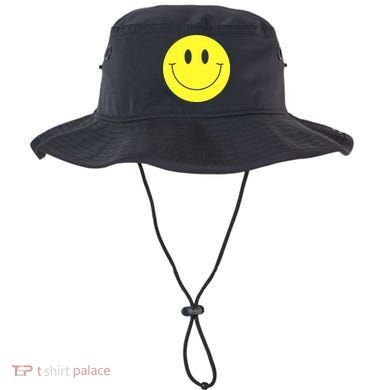 70s Yellow Smile Face Cute Happy Peace Smiling Face Bucket Hat