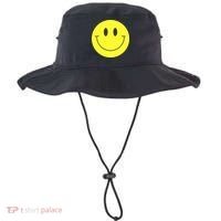 70s Yellow Smile Face Cute Happy Peace Smiling Face Bucket Hat thumb 0