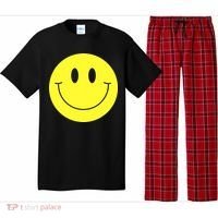 70s Yellow Smile Face Cute Happy Peace Smiling Face Pajama Set thumb 0