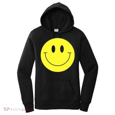 70s Yellow Smile Face Cute Happy Peace Smiling Face Women's Hoodie