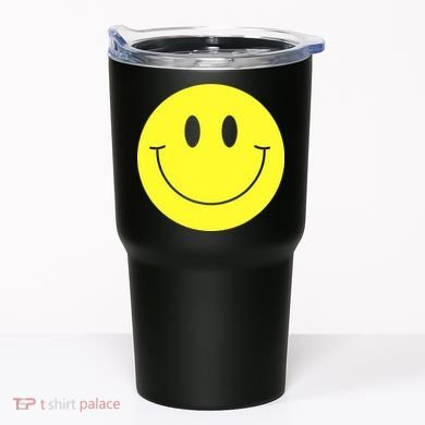 70s Yellow Smile Face Cute Happy Peace Smiling Face Tumbler