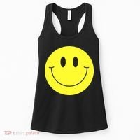 70s Yellow Smile Face Cute Happy Peace Smiling Face Women's Tank Top thumb 0