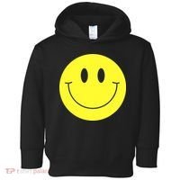 70s Yellow Smile Face Cute Happy Peace Smiling Face Toddler Hoodie thumb 0