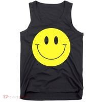 70s Yellow Smile Face Cute Happy Peace Smiling Face Tank Top thumb 0