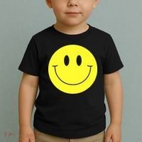 70s Yellow Smile Face Cute Happy Peace Smiling Face Toddler T-Shirt thumb 2