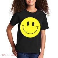 70s Yellow Smile Face Cute Happy Peace Smiling Face Kids T-Shirt thumb 2