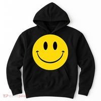 70s Yellow Smile Face Cute Happy Peace Smiling Face Hoodie thumb 0