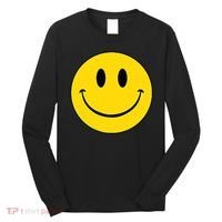 70s Yellow Smile Face Cute Happy Peace Smiling Face Long Sleeve Shirt thumb 0