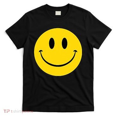 70s Yellow Smile Face Cute Happy Peace Smiling Face T-Shirt