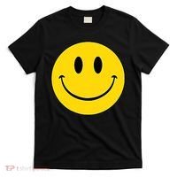 70s Yellow Smile Face Cute Happy Peace Smiling Face T-Shirt thumb 0