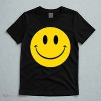 70s Yellow Smile Face Cute Happy Peace Smiling Face T-Shirt thumb 5