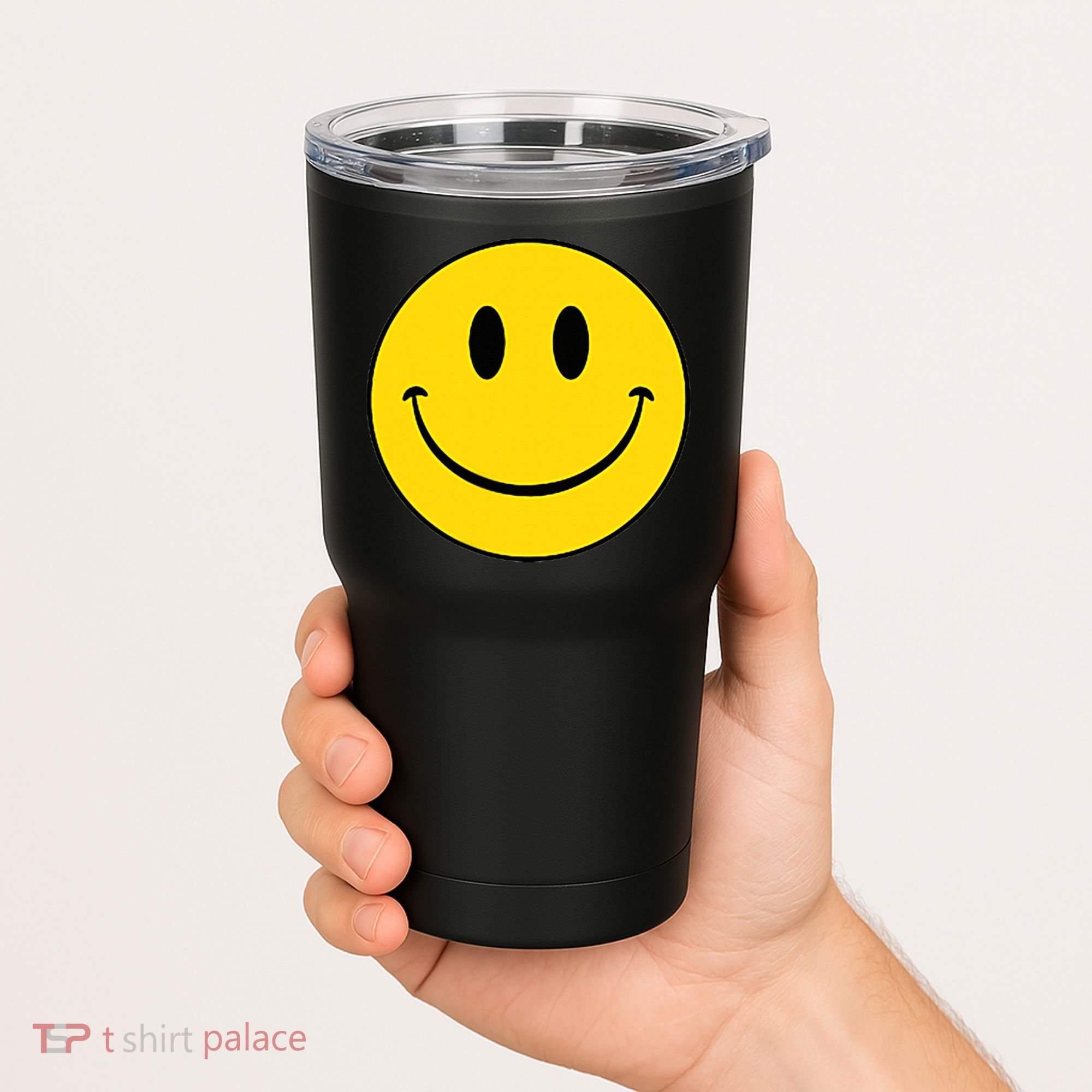 70s Yellow Smile Face Cute Happy Peace Smiling Face Tumbler