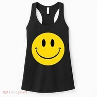 70s Yellow Smile Face Cute Happy Peace Smiling Face Women's Tank Top thumb 0