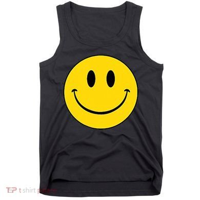 70s Yellow Smile Face Cute Happy Peace Smiling Face Tank Top