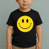 70s Yellow Smile Face Cute Happy Peace Smiling Face Toddler T-Shirt thumb 2