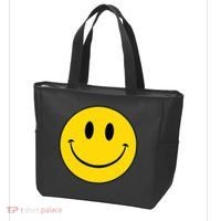 70s Yellow Smile Face Cute Happy Peace Smiling Face Tote Bag thumb 3