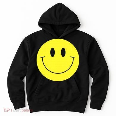 70s Yellow Smile Face Cute Happy Peace Smiling Face Hoodie