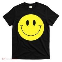 70s Yellow Smile Face Cute Happy Peace Smiling Face T-Shirt thumb 0