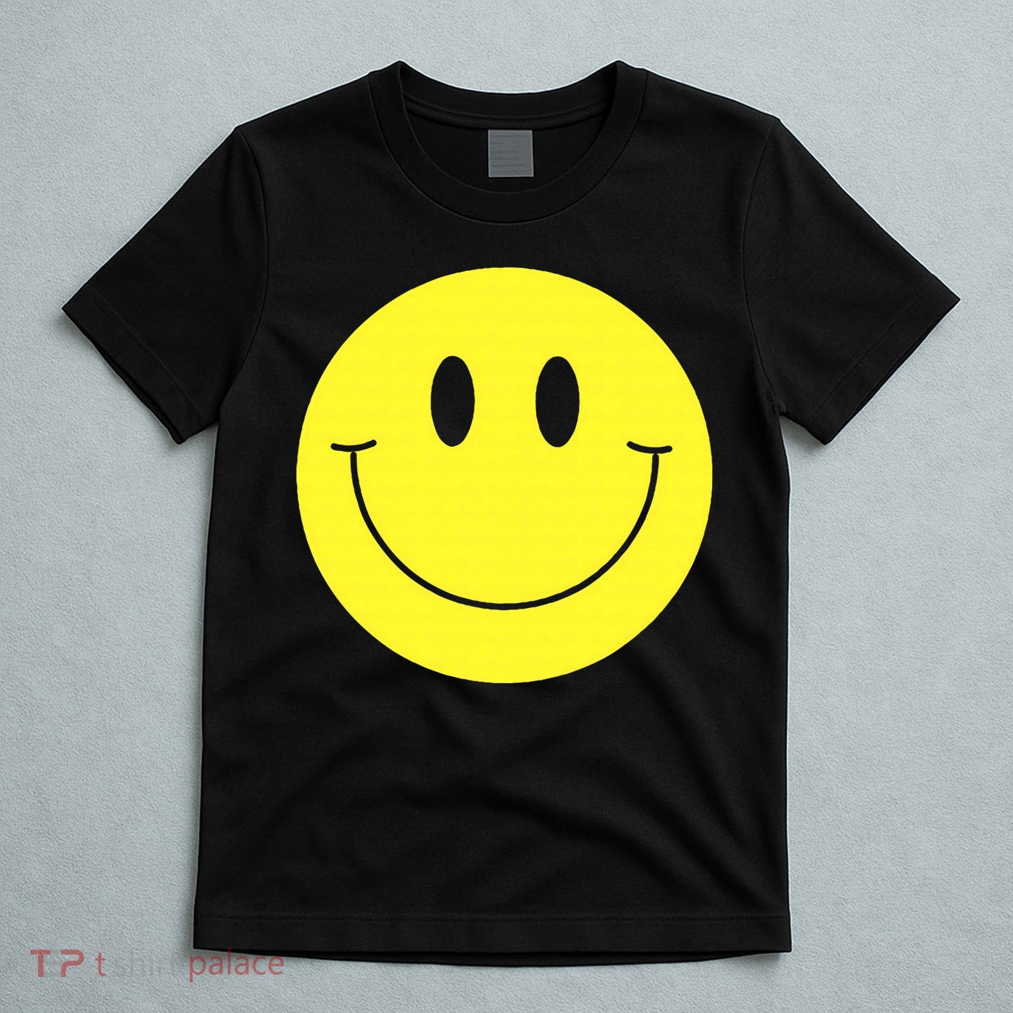 70s Yellow Smile Face Cute Happy Peace Smiling Face T-Shirt