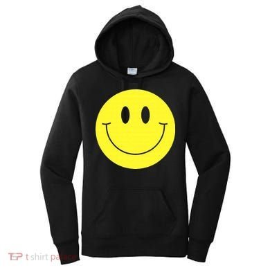 70s Yellow Smile Face Cute Happy Peace Smiling Face Women's Hoodie