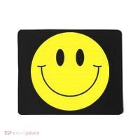 70s Yellow Smile Face Cute Happy Peace Smiling Face Mousepad thumb 0