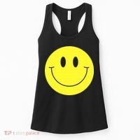70s Yellow Smile Face Cute Happy Peace Smiling Face Women's Tank Top thumb 0