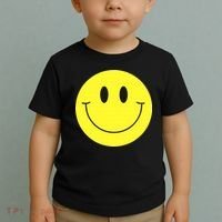 70s Yellow Smile Face Cute Happy Peace Smiling Face Toddler T-Shirt thumb 2