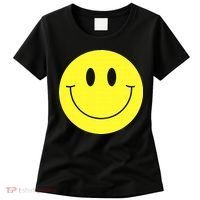 70s Yellow Smile Face Cute Happy Peace Smiling Face Women's T-Shirt thumb 0