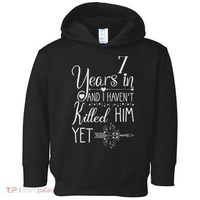 7 Years Wedding Anniversary  Toddler Hoodie
