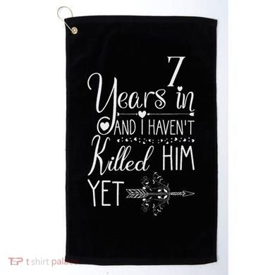 7 Years Wedding Anniversary  Golf Towel