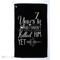 7 Years Wedding Anniversary  Golf Towel thumb 0
